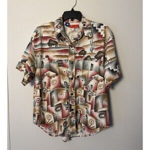 VTG 90s Liz E. Parker Authentic Texas Made Desert Buffalo Cotton Medium